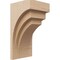 Ekena Millwork 8"W x 8"D x 16"H Wide Rockford Rough Cedar Woodgrain TimberThane Corbel, Primed Tan CORUR08X08X16ROCRCPR - alternate 1